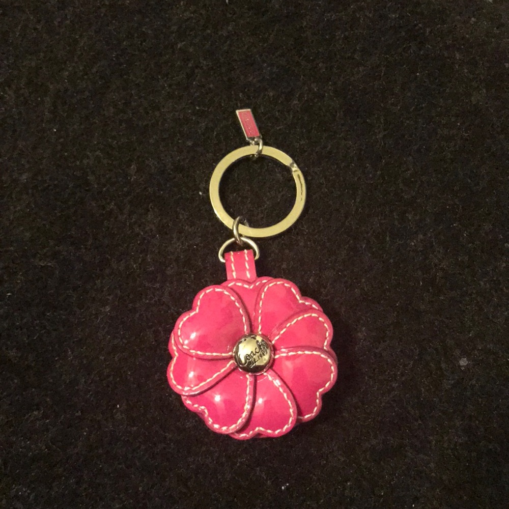 Coach flower picture holder keyfob